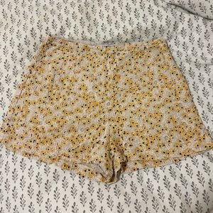 Urban Outfitters High Waisted Yellow Shorts